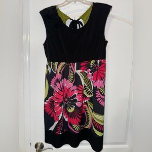 EUC black floral dress